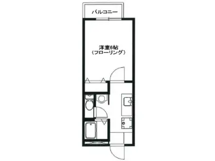 メゾンパールI(1K/2階)の間取り写真