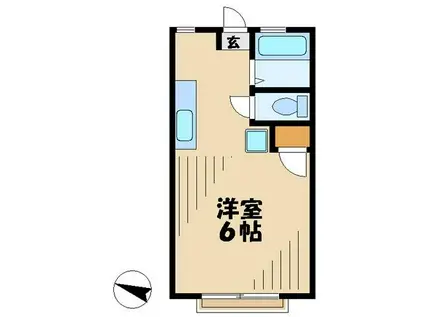 カーサ四季(ワンルーム/2階)の間取り写真