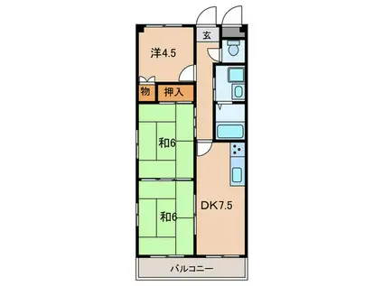 ロイヤルコーポ西明石(3DK/5階)の間取り写真