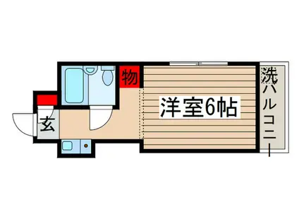 ロザール鎌ヶ谷(ワンルーム/3階)の間取り写真