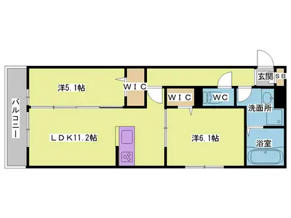 LICORICE(2LDK/3階)の間取り写真