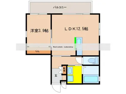 ALTE MEISTER IO(1LDK/2階)の間取り写真
