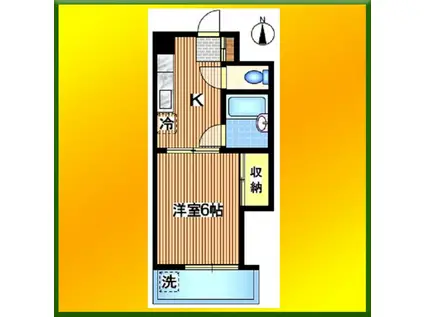 ヴィラ西東京(1DK/2階)の間取り写真