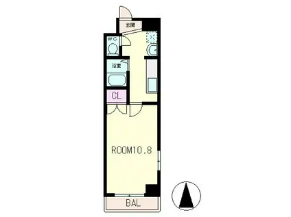 アートプラザ・ミー(1K/2階)の間取り写真