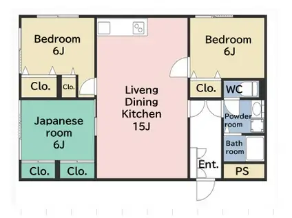 J HILL S(3LDK/2階)の間取り写真
