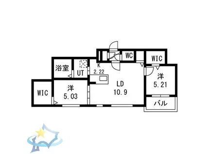 WARMTH INN南4条(2LDK/4階)の間取り写真