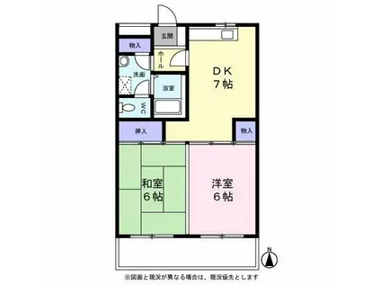 芝公園ハイツ(2DK/3階)の間取り写真