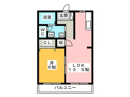 フォーブル小泉(1LDK/1階)の間取り写真