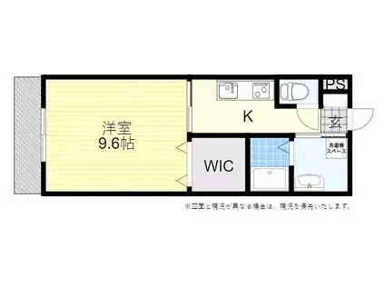 エグゼコート大在3(1K/1階)の間取り写真