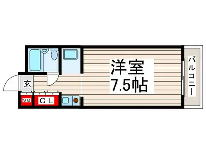 ユリーカ(ワンルーム/5階)の間取り写真