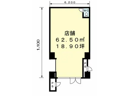 MSKビル(ワンルーム/1階)の間取り写真