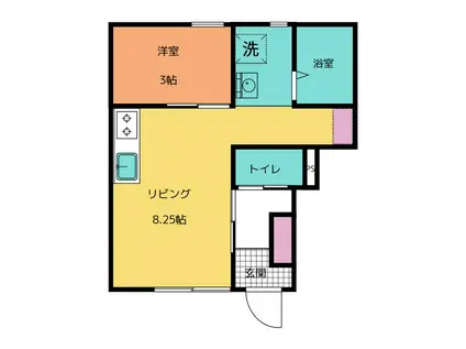 URBAN LUXE(1LDK/1階)の間取り写真