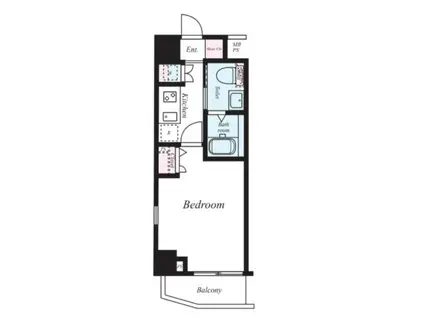 クレアシオン馬込(1K/1階)の間取り写真