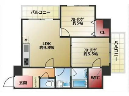 LUANA.M(2LDK/4階)の間取り写真