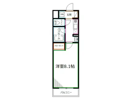 コンフォート アムール(1K/1階)の間取り写真