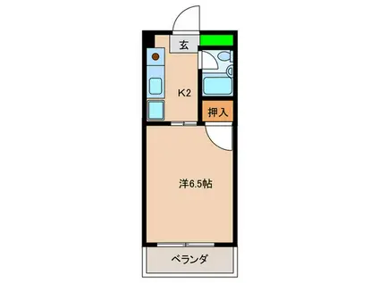 リードワン新川(1K/4階)の間取り写真