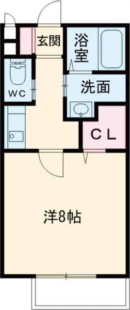クオリア東茱萸木(1K/1階)の間取り写真