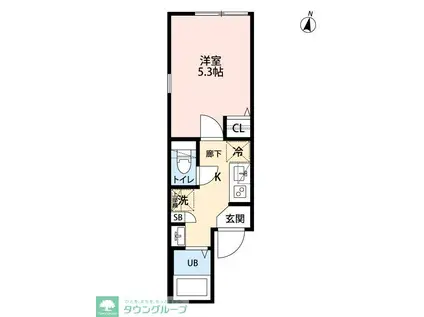 J TERRACE興野(1K/3階)の間取り写真