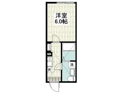 FUJIVIEW上大岡(1K/2階)の間取り写真