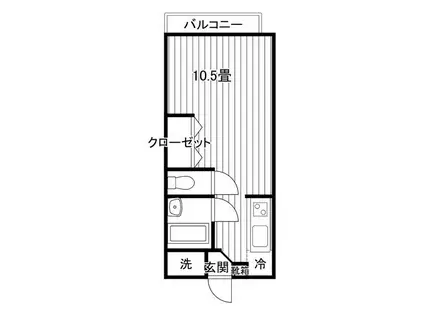 丸菱ハイム神之木台II(1K/4階)の間取り写真