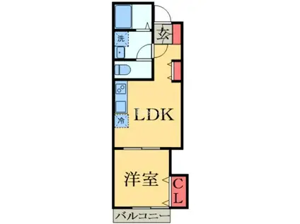 LIKE松ヶ丘(1LDK/2階)の間取り写真