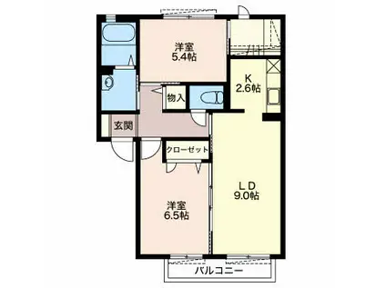 サニーマサ(2LDK/2階)の間取り写真
