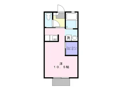 グランドアベニュー(ワンルーム/1階)の間取り写真