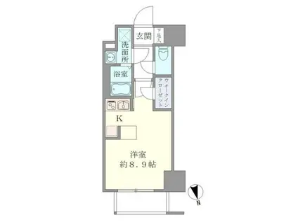 CASA EST CORTA(ワンルーム/4階)の間取り写真