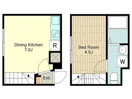 ザンパータ(1DK/3階)の間取り写真
