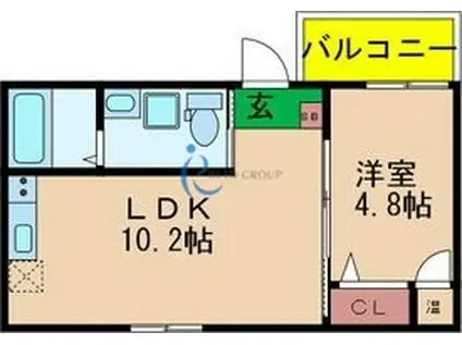 F MAISON LORE V番館(1LDK/3階)の間取り写真