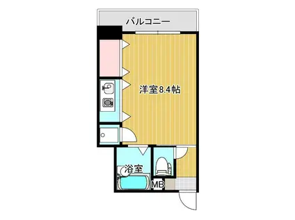 YM-HI(ワンルーム/6階)の間取り写真