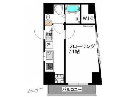 NSロイヤル大久保(1K/3階)の間取り写真