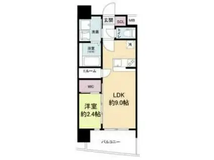 セレニテ天六リアン(1LDK/5階)の間取り写真