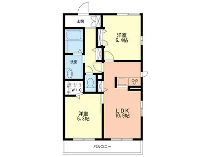 MS SHONANDAIB(2LDK/2階)の間取り写真