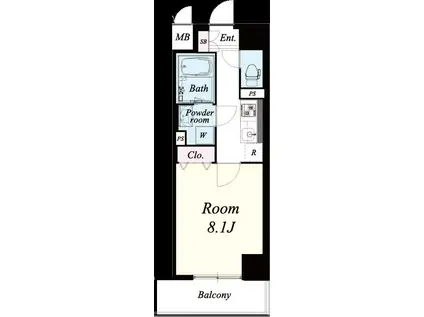 ボンニ―元町(1K/7階)の間取り写真