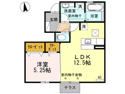 グラディート町田(ワンルーム/4階)の間取り写真