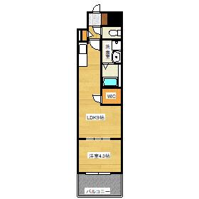 アーバイン比治山(1LDK/5階)の間取り写真