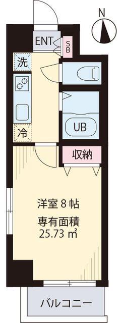 COURT TAKETOKU IV(1K/3階)の間取り写真