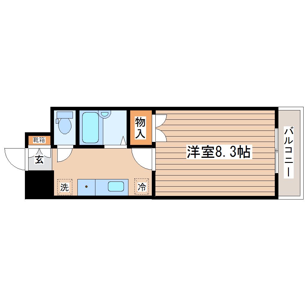 コンアモールI(1K/3階)の間取り写真