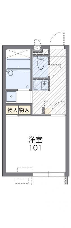 レオパレスルミネ(1K/1階)の間取り写真
