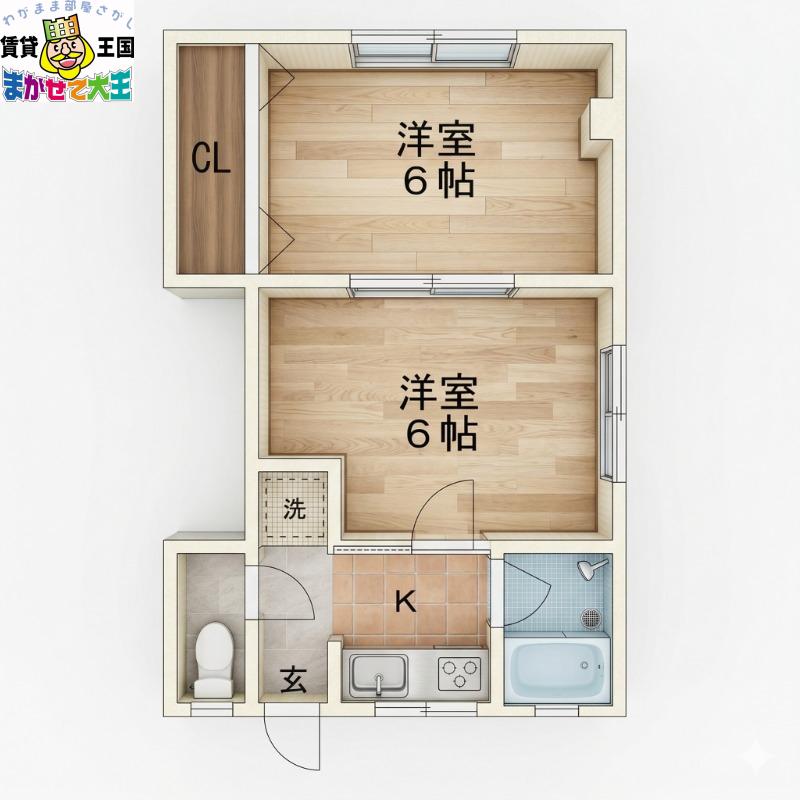 U-BOX岩川(2K/2階)の間取り写真