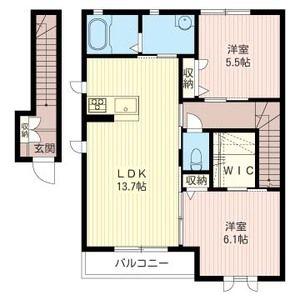 スリーブランチ D(2LDK/2階)の間取り写真