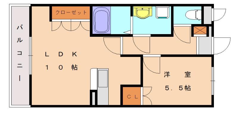 カーサ・ヴィバーチェ(1LDK/1階)の間取り写真