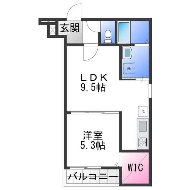 フジパレス高石駅南II番館(1LDK/2階)の間取り写真