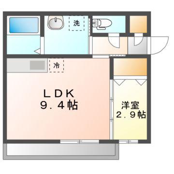 レスア柏崎I(1LDK/1階)の間取り写真