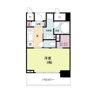 レジディア神戸元町(1K/4階)の間取り写真