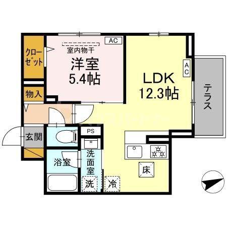 D-STELLA(1LDK/1階)の間取り写真