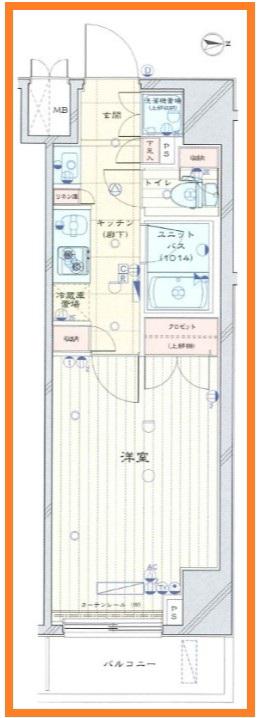 ルーブル板橋区役所前(1K/12階)の間取り写真