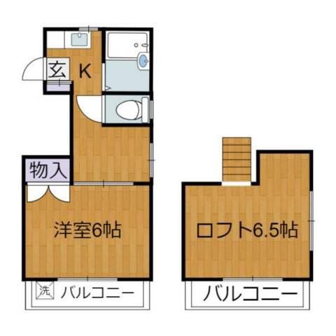 第3コーポ市瀬(1K/2階)の間取り写真