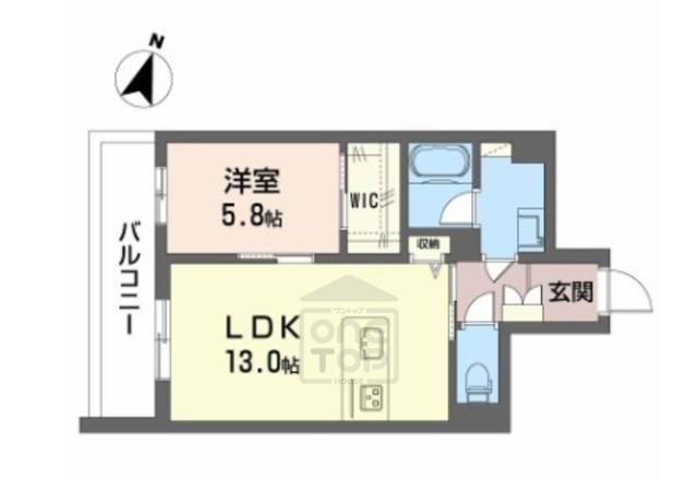 モンセル(1LDK/2階)の間取り写真